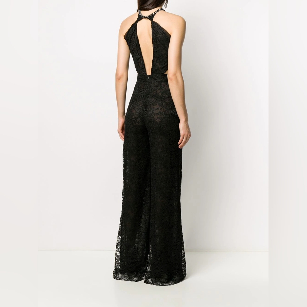 Dundas Revolve Vogue Black lace cut out jumpsuit - Picture 6 of 8